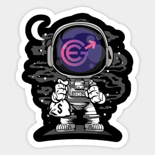 Astronaut Evergrow Crypto EGC Coin To The Moon Crypto Token Cryptocurrency Wallet Birthday Gift For Men Women Kids Sticker